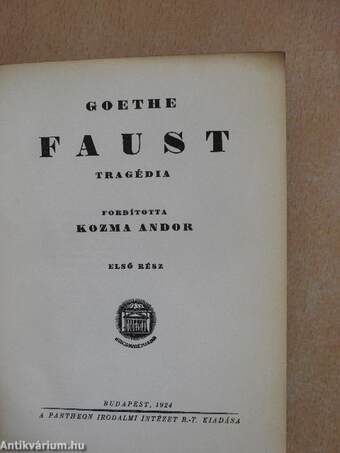 Faust I-II.