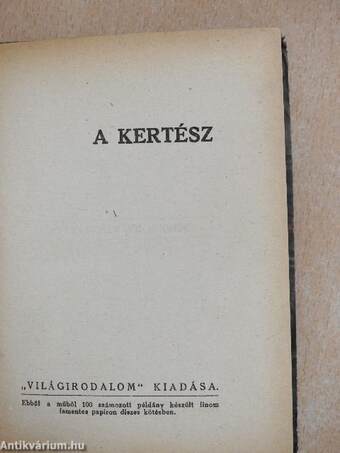 A kertész