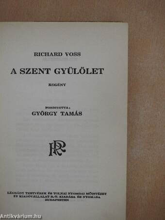 A szent gyülölet