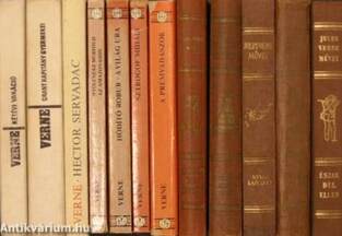 "12 kötet Jules Verne regényeiből (nem teljes sorozat)"