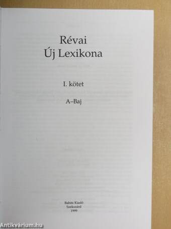 Révai új lexikona 1-18.