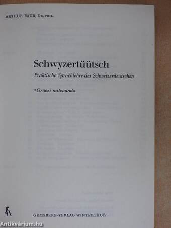 Schwyzertüütsch