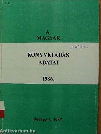 A magyar könyvkiadás adatai 1986