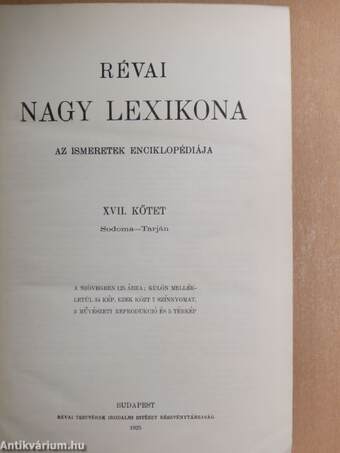 Révai nagy lexikona 17. (töredék)