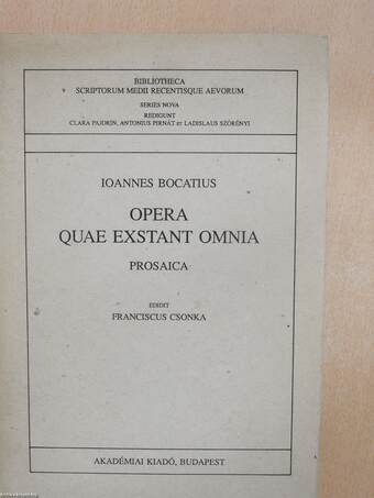 Opera quae exstant omnia (dedikált példány)