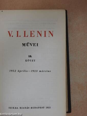 V. I. Lenin művei 18.