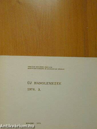 Új hanglemezek 1978. 3.