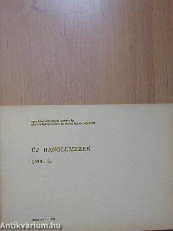 Új hanglemezek 1976. 3.