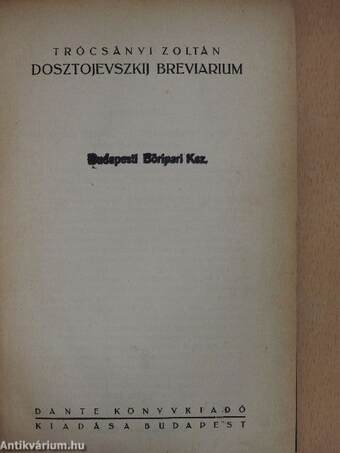 Dosztojevszkij Breviarium