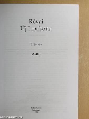 Révai új lexikona 1-18./Magyarország a XX. században I-V.