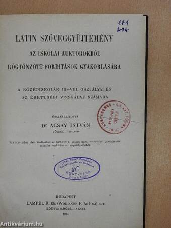 Latin szöveggyüjtemény