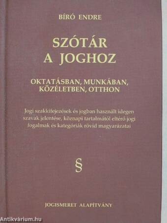 Szótár a joghoz