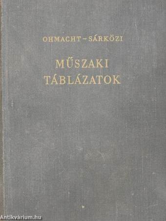 Műszaki táblázatok