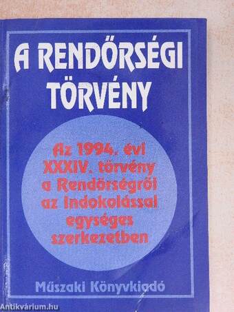 A rendőrségi törvény