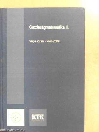 Gazdaságmatematika II.