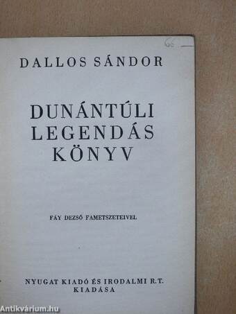 Dunántúli legendás könyv
