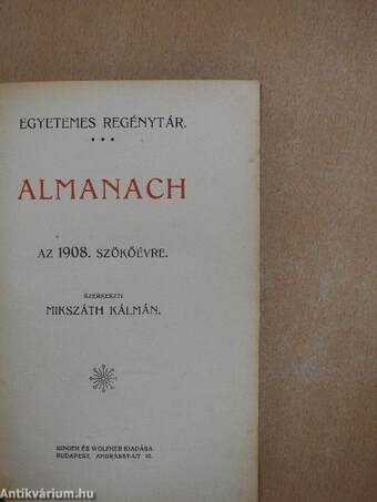 Almanach az 1908. szökőévre