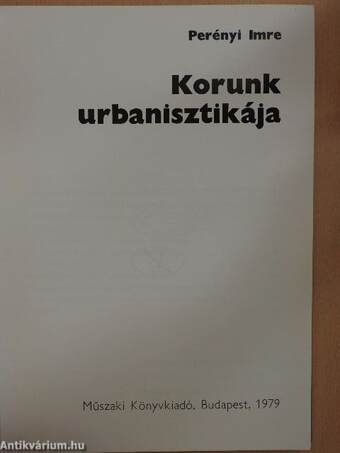 Korunk urbanisztikája