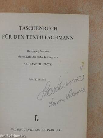 Taschenbuch für den Textilfachmann