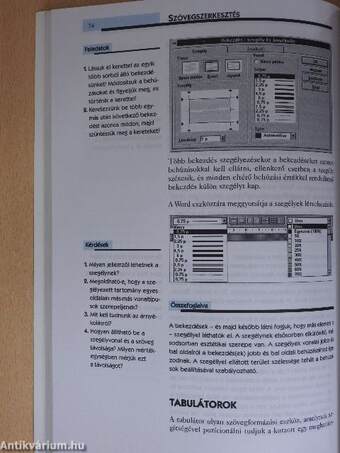 Szövegszerkesztési ismeretek "A"