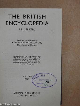 The British Encyclopedia 6. (töredék)