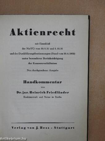 Aktienrecht