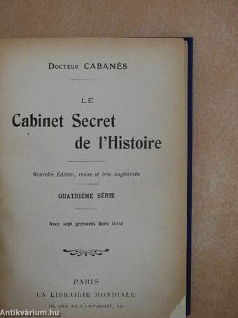 Le Cabinet Secret de l'Histoire