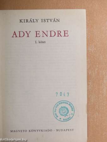 Ady Endre I. (töredék)