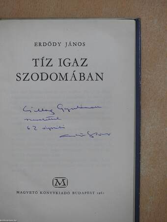 Tíz igaz Szodomában (dedikált példány)