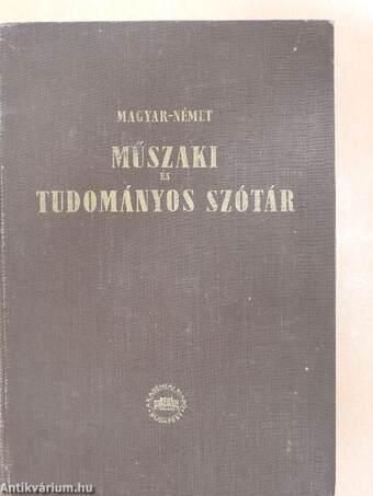 Magyar-német műszaki és tudományos szótár