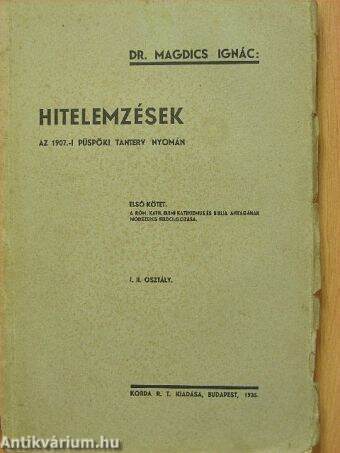 Hitelemzések I.