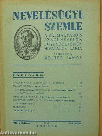 Nevelésügyi Szemle 1944. 3-4. szám