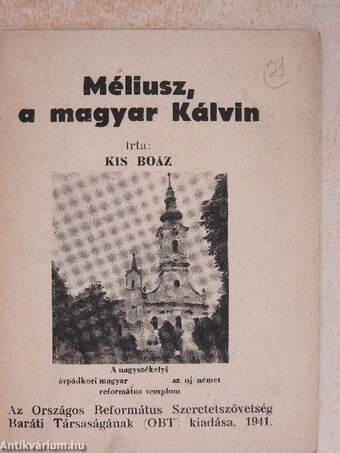 Méliusz, a magyar Kálvin