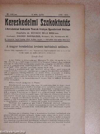 Kereskedelmi Szakoktatás 1932-1933. április