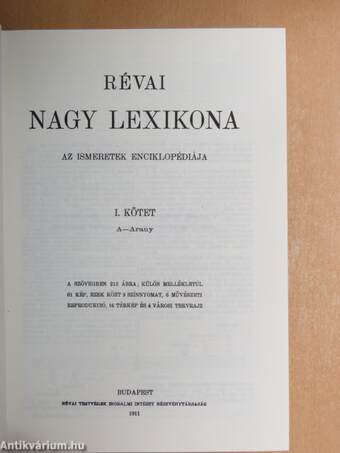 Révai nagy lexikona 1-20.