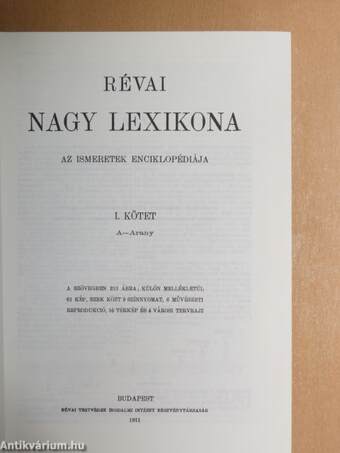 Révai nagy lexikona 1-20.