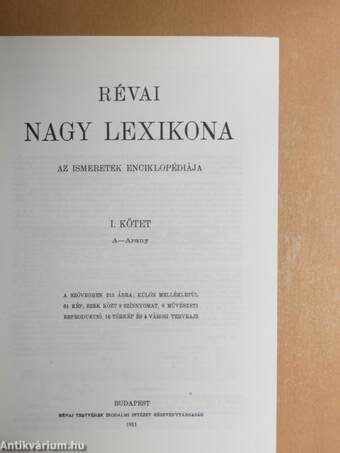 Révai nagy lexikona 1-20.