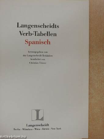 Langenscheidts Verb-Tabellen Spanisch