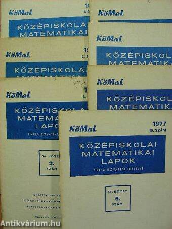 Középiskolai matematikai lapok 1977. (nem teljes évfolyam)