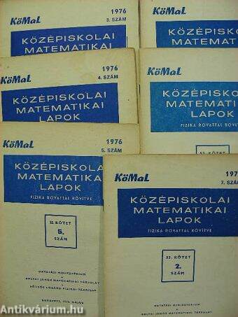 Középiskolai matematikai lapok 1976. (nem teljes évfolyam)