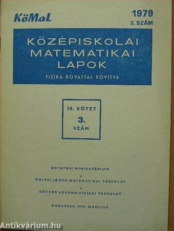 Középiskolai matematikai lapok 1979. március