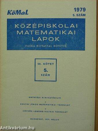 Középiskolai matematikai lapok 1979. május