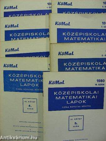 Középiskolai matematikai lapok 1980. 1-10.szám