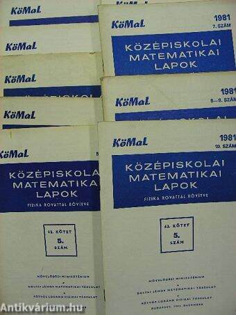 Középiskolai matematikai lapok 1981. 1-10.szám