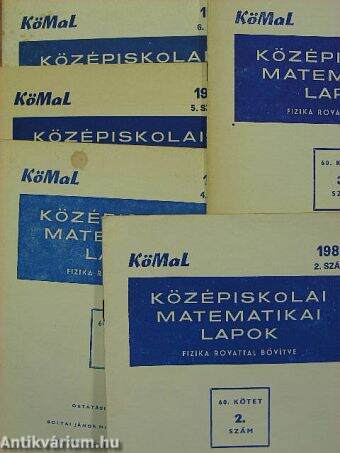 Középiskolai matematikai lapok 1980. (nem teljes évfolyam)