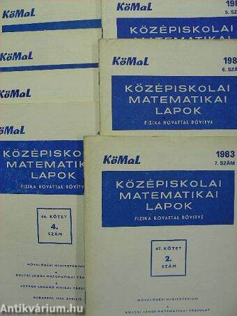 Középiskolai matematikai lapok 1983. (nem teljes évfolyam)