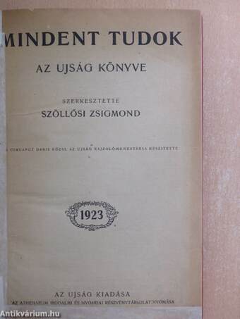 Mindent Tudok 1923.