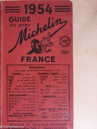 Guide du pneu Michelin - France 1954