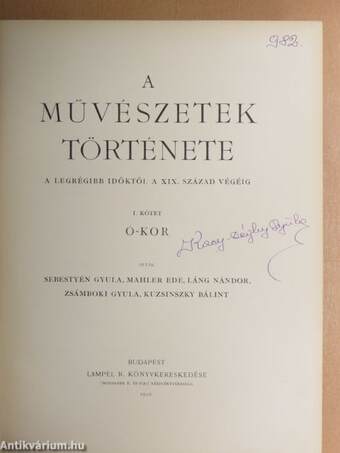 A művészetek története I-III.