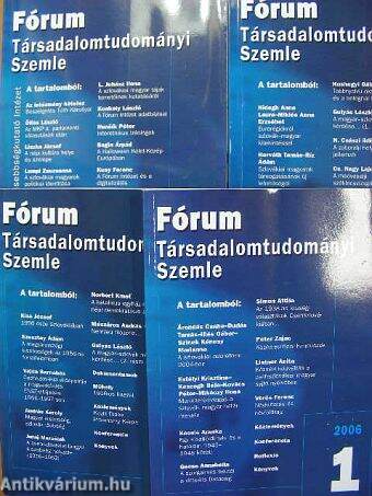 Fórum Társadalomtudományi Szemle 2006/1-4.